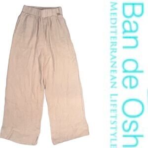 Ban de Osh  NEW The Formentera Wide Leg Pant in Sand   Size Small  Miami Beach